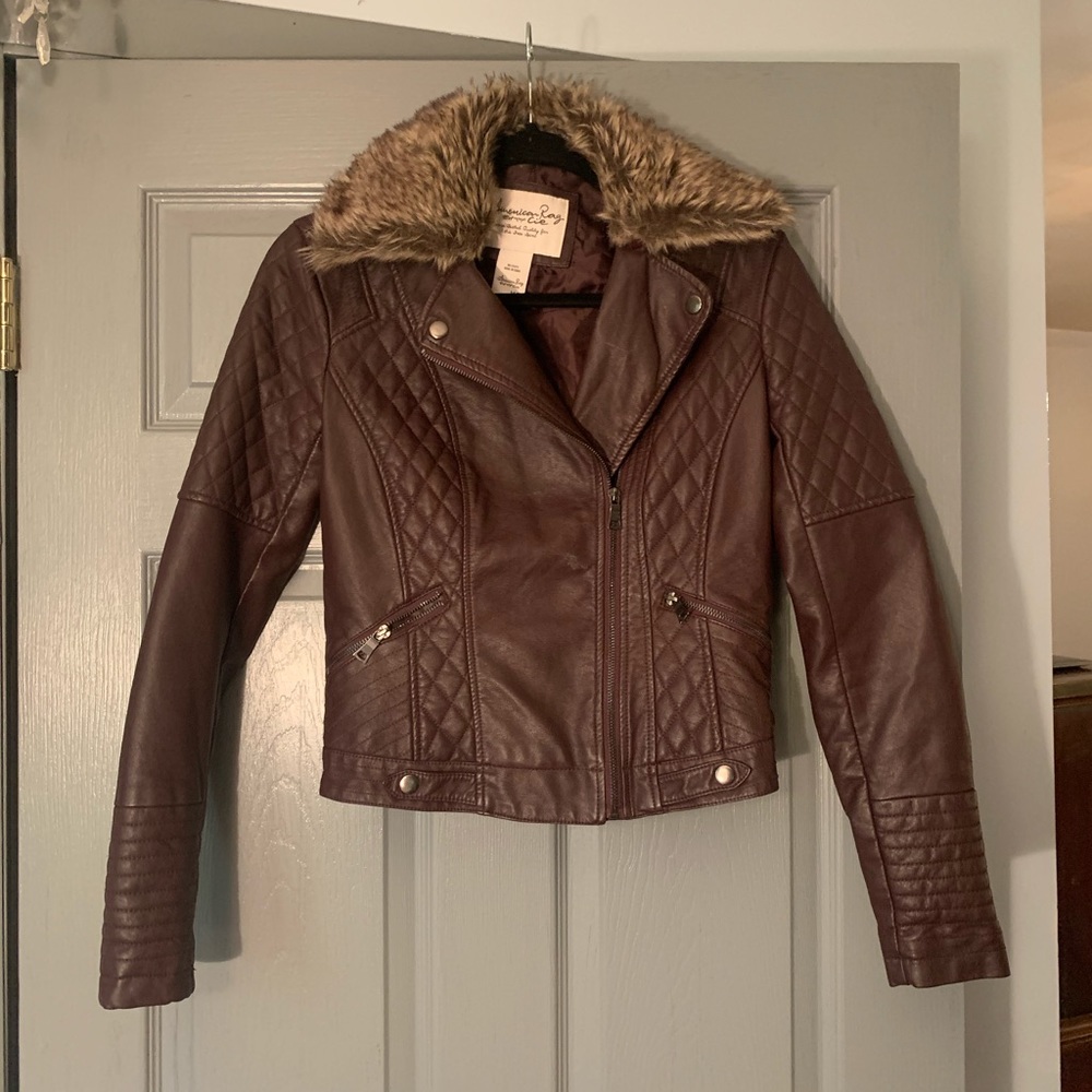 Faux leather jacket